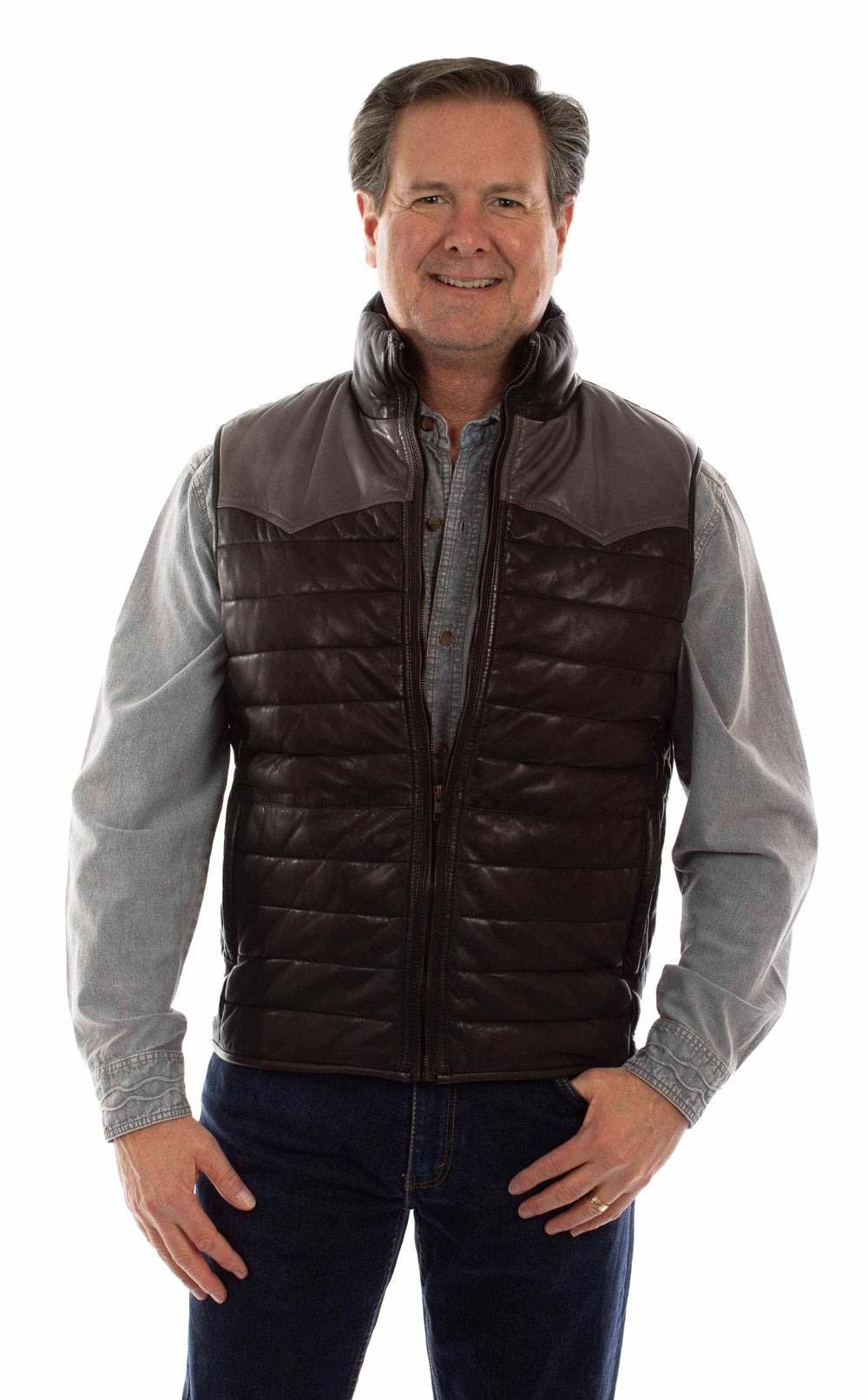 Scully Leather Leatherwear Mens Men's Vest - Scully Leather - Flyclothing LLC