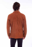leatherwear mens cinnamon 100% leather button up - Scully Leather - Flyclothing LLC