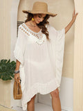 Cutout Ruffled Half Sleeve Cover-Up - Trendsi - Flyclothing LLC