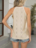 Openwork Grecian Neck Tank - Trendsi - Flyclothing LLC