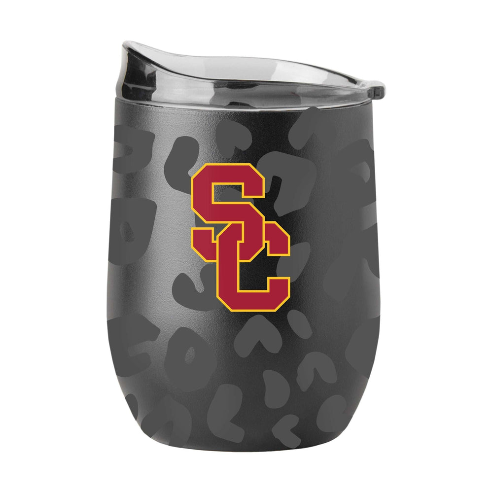 USC Leopard 16oz Black Powdercoat Curved Beverage - Logo Brands - Flyclothing LLC