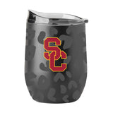 USC Leopard 16oz Black Powdercoat Curved Beverage - Logo Brands - Flyclothing LLC