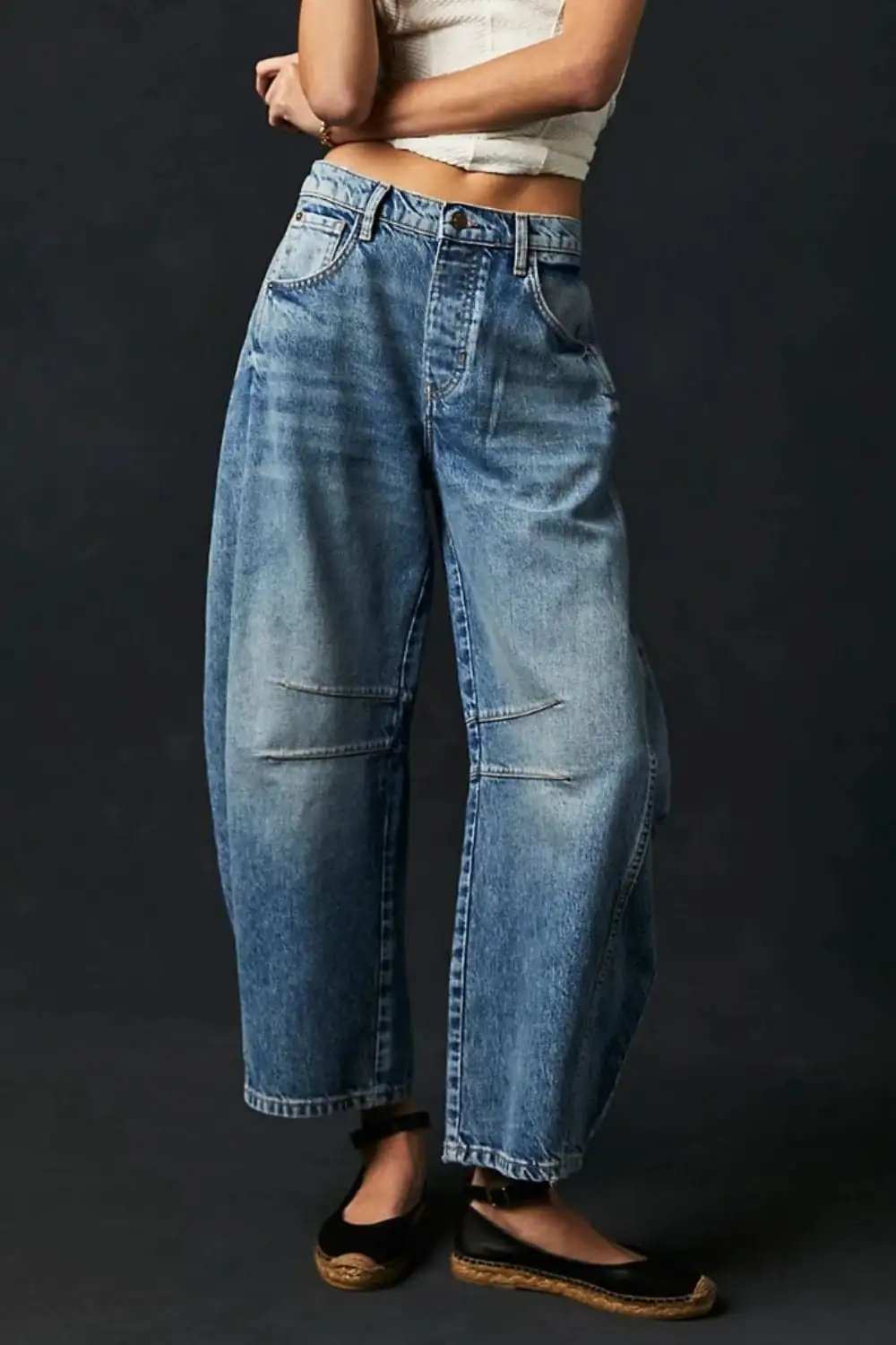 Wide Leg Jeans with Pockets - Trendsi - Flyclothing LLC