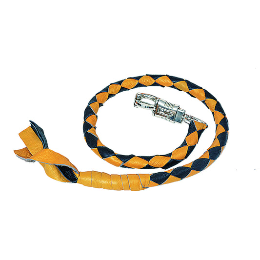 Yellow & Black Biker Get Back Whips - Unik Just for Bikers - Flyclothing LLC