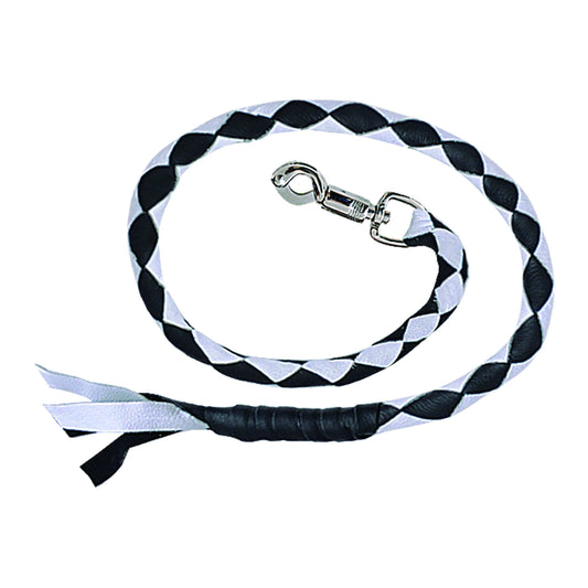 Black & White Biker Get Back Whips - Unik Just for Bikers - Flyclothing LLC