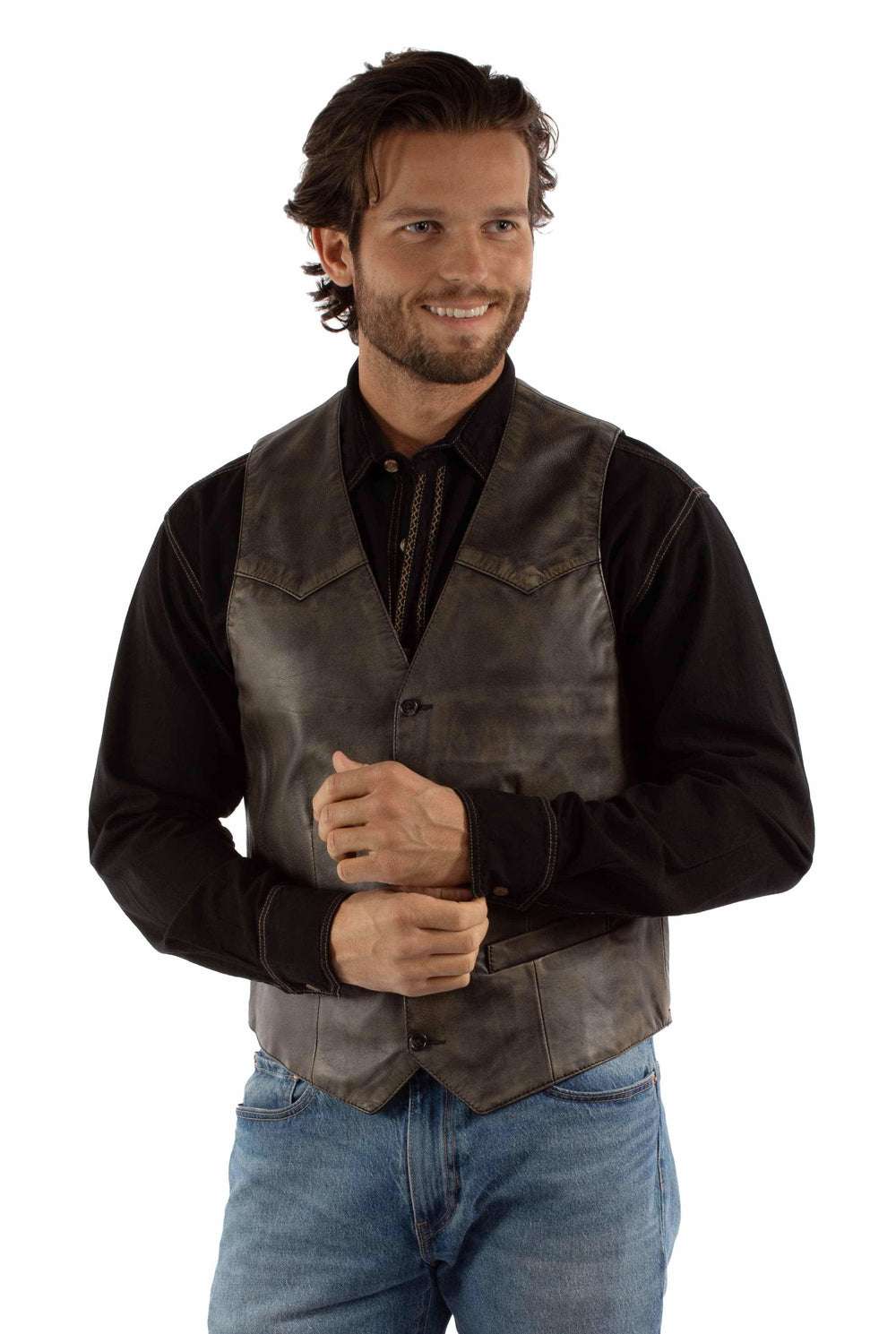 Scully Leather Leatherwear Mens Men's Vest - Scully Leather - Flyclothing LLC