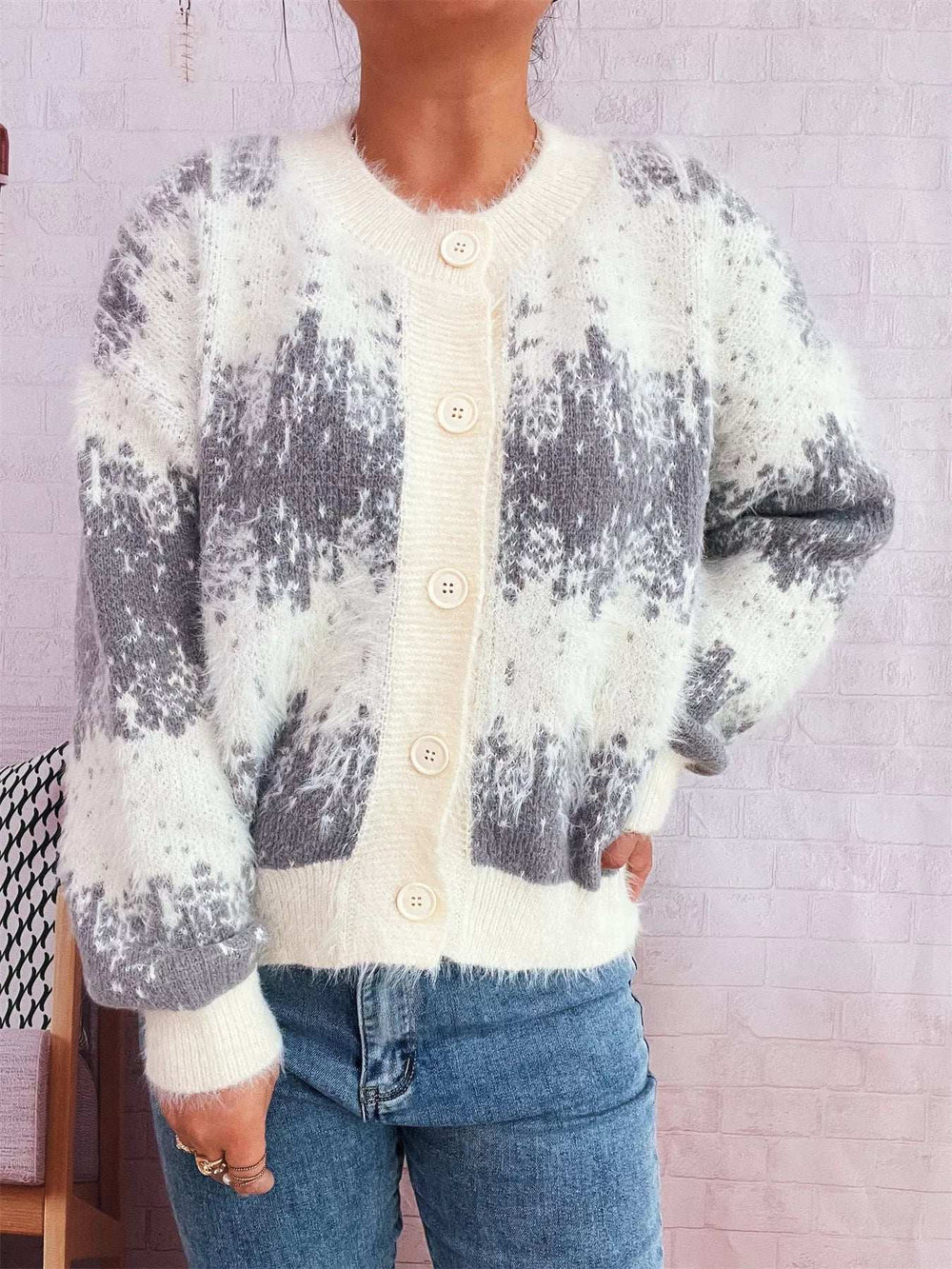 Ribbed Hem Button Up Cardigan - Trendsi - Flyclothing LLC