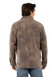 Scully Leather 100% Leather Grey Men's Button Up Jacket - Scully Leather - Flyclothing LLC