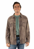 Scully Leather 100% Leather Grey Men's Button Up Jacket - Scully Leather - Flyclothing LLC