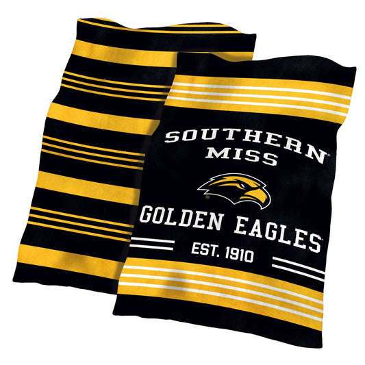 Southern Miss Colorblock Plush Blanket - Logo Brands - Flyclothing LLC