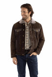leatherwear mens chocolate 100% leather jean jacket - Scully Leather - Flyclothing LLC