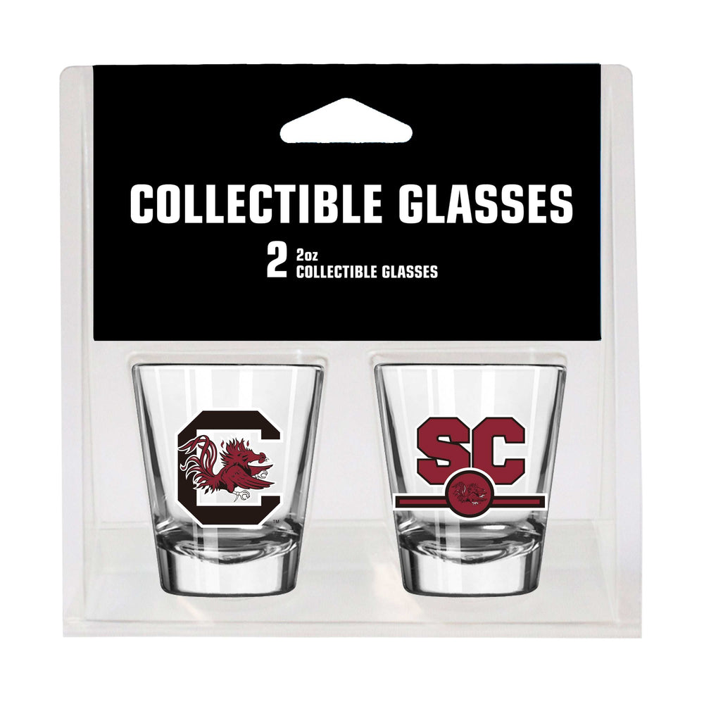 South Carolina Campus Colors 2oz Letterman Shot Glass 2 Pack - Logo Brands - Flyclothing LLC