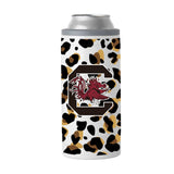 South Carolina 12oz Neutral Leopard Slim Can Coolie - Logo Brands - Flyclothing LLC