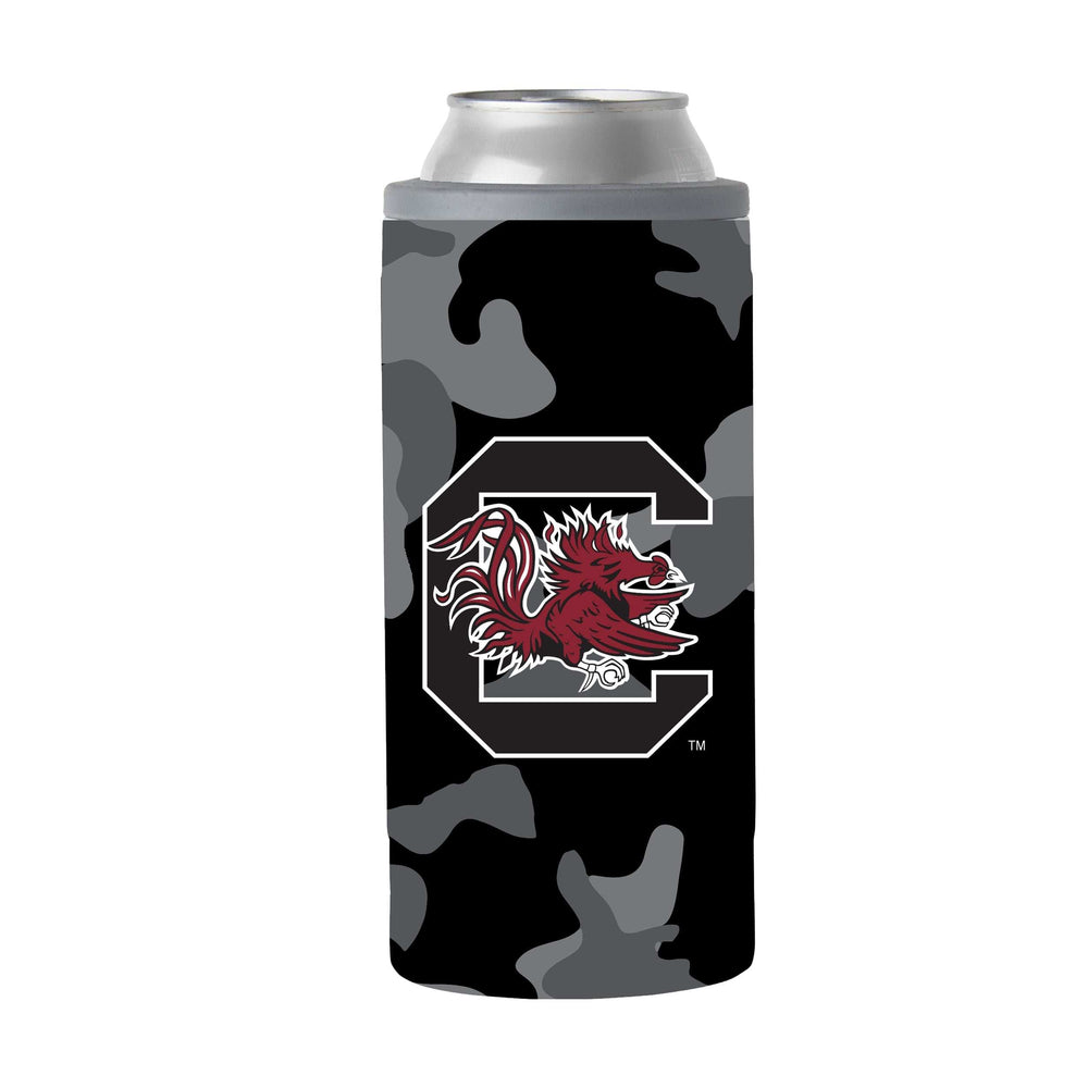 South Carolina Black Camo 12oz Slim Can Coolie - Logo Brands - Flyclothing LLC