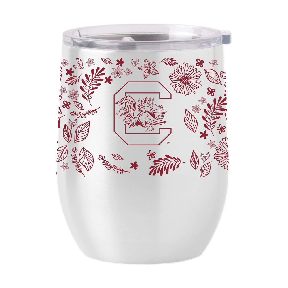 South Carolina 16oz Botanical Stainless Curved Beverage - Logo Brands - Flyclothing LLC