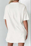 Flower Graphic Round Neck Short Sleeve T-Shirt - Trendsi - Flyclothing LLC