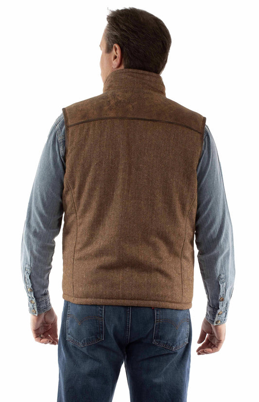 Scully Leather 100% Leather Brown Quilted Vest - Scully Leather - Flyclothing LLC