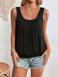 Full Size Ruched Scoop Neck Tank - Trendsi - Flyclothing LLC