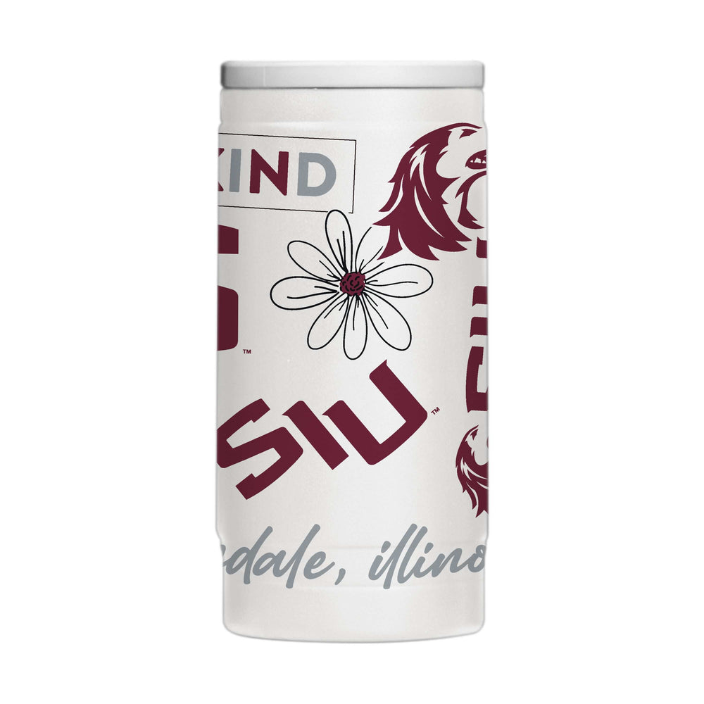 Souther Illinois 12oz Native Powdercoat SlimCan Coolie - Logo Brands - Flyclothing LLC