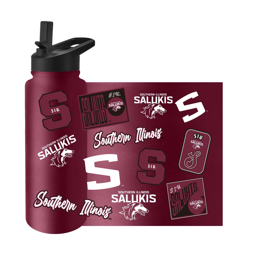 Souther Illinois 34oz Dreamweave Quencher Bottle - Logo Brands - Flyclothing LLC