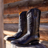 Stetson Ames Corded & Burnished Leather Boot - Stetson - Flyclothing LLC