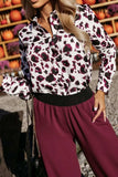 Printed Collared Neck Long Sleeve Shirt - Trendsi - Flyclothing LLC