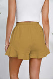 Full Size Drawstring Ruffle Hem Shorts - Trendsi - Flyclothing LLC
