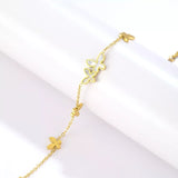 18K Gold-Plated Butterfly Charm Bracelet - Trendsi - Flyclothing LLC