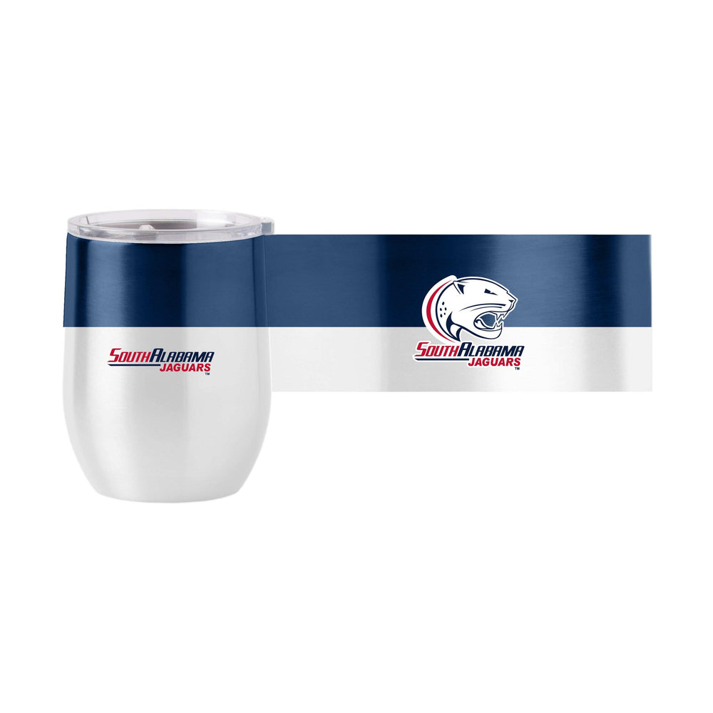 South Alabama 16oz Colorblock Stainless Curved Beverage - Logo Brands - Flyclothing LLC