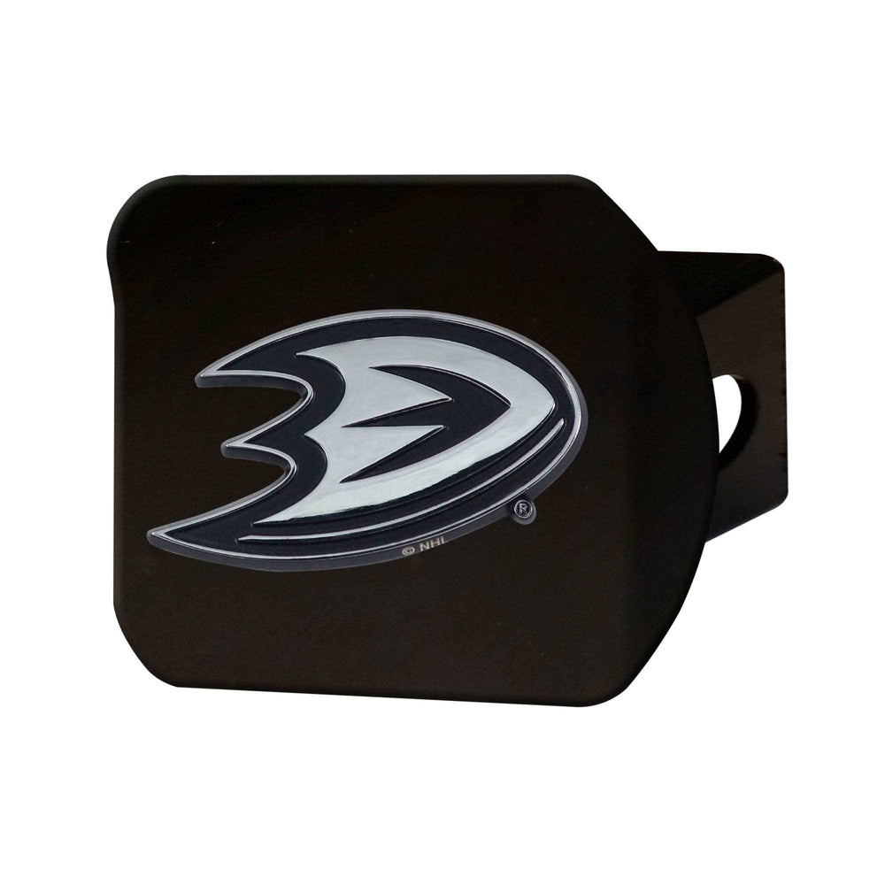 Anaheim Ducks Black Metal Hitch Cover with Metal Chrome 3D Emblem - Anaheim Ducks - Flyclothing LLC