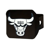 Chicago Bulls Black Metal Hitch Cover with Metal Chrome 3D Emblem - Chicago Bulls - Flyclothing LLC