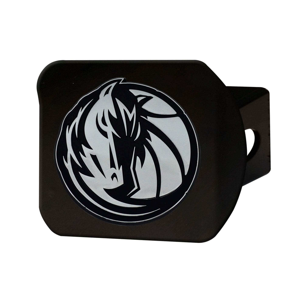 Dallas Mavericks Black Metal Hitch Cover with Metal Chrome 3D Emblem - Dallas Mavericks - Flyclothing LLC