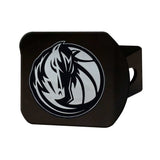 Dallas Mavericks Black Metal Hitch Cover with Metal Chrome 3D Emblem - Dallas Mavericks - Flyclothing LLC