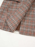 Houndstooth Lapel Collar Blazer - Trendsi - Flyclothing LLC