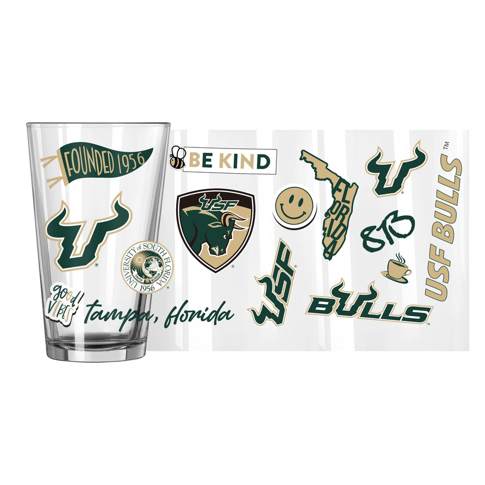 South Florida 16oz Native Pint Glass - Logo Brands - Flyclothing LLC