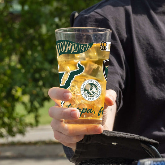 South Florida 16oz Native Pint Glass - Logo Brands - Flyclothing LLC