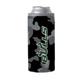 South Florida Black Camo 12oz Slim Can Coolie - Logo Brands - Flyclothing LLC