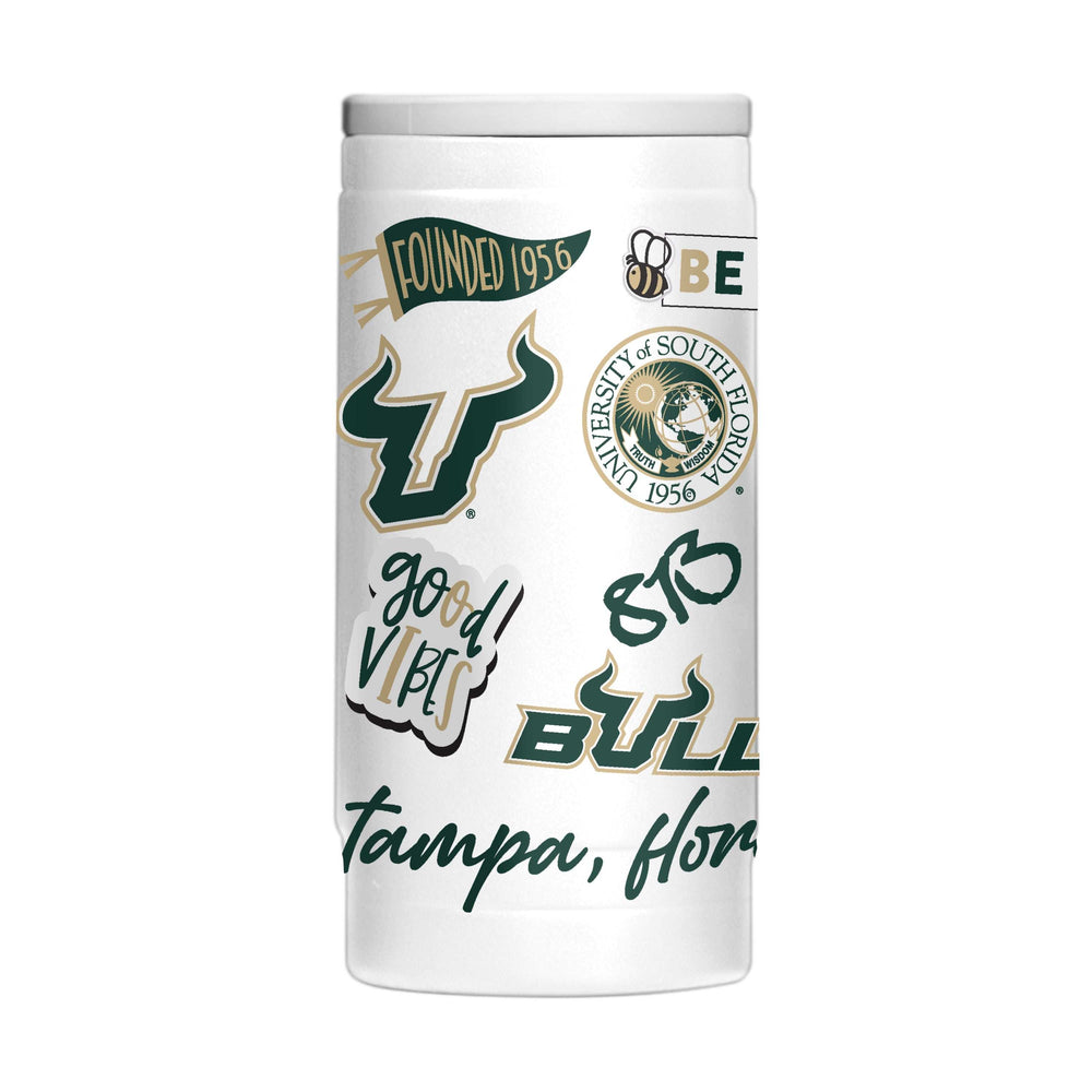 South Florida 12oz Native Powdercoat SlimCan Coolie - Logo Brands - Flyclothing LLC