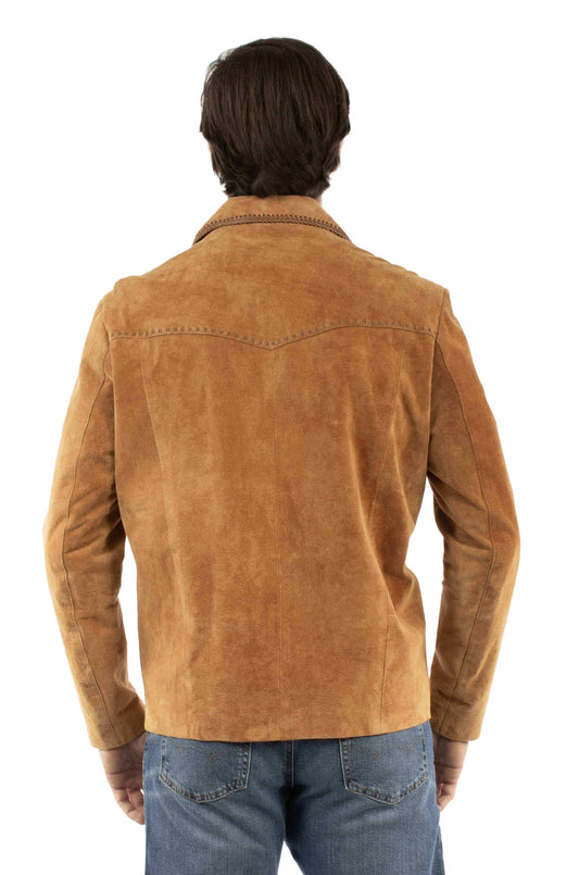 Scully Leather 100% Leather Bourbon Boar Suede Men's Laced Jacket - Scully Leather - Flyclothing LLC
