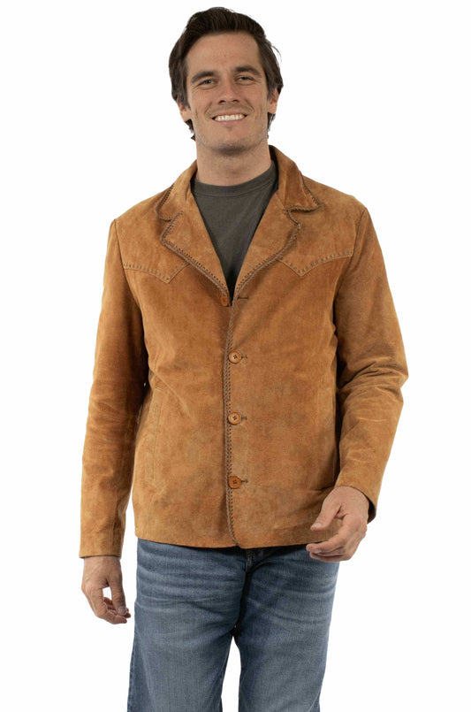 Scully Leather 100% Leather Bourbon Boar Suede Men's Laced Jacket - Scully Leather - Flyclothing LLC