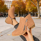 Size Zipper Block Heels Boots - Trendsi - Flyclothing LLC