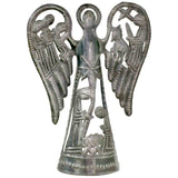 Metal Angel with Nativity Scene (12 inch) - Tree Topper - Croix des Bouquets - Croix des Bouquets - Flyclothing LLC
