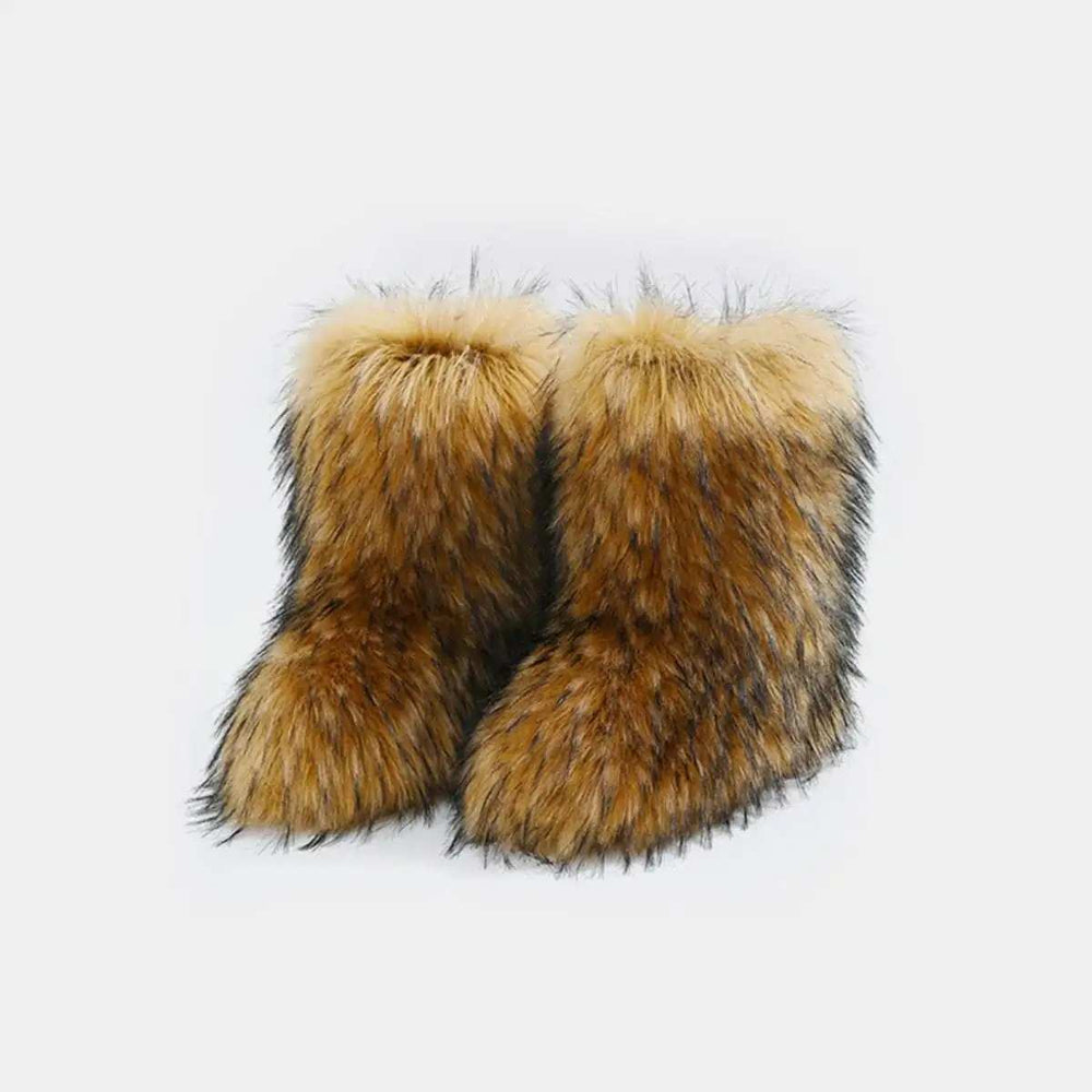 Thermal Fuzzy Platform Boots - Trendsi - Flyclothing LLC