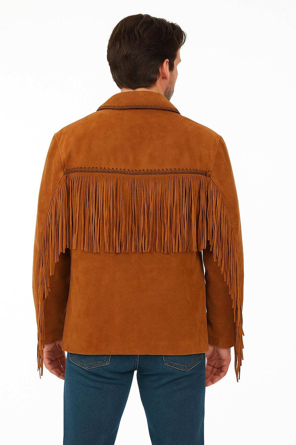 Scully Leather 100% Leather Bourbon Boar Fringe Suede Men's Laced Jacket - Scully Leather - Flyclothing LLC