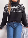 Turtleneck Dropped Shoulder Sweater - Trendsi - Flyclothing LLC
