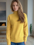 Turtleneck Long Sleeve Sweater - Trendsi - Flyclothing LLC