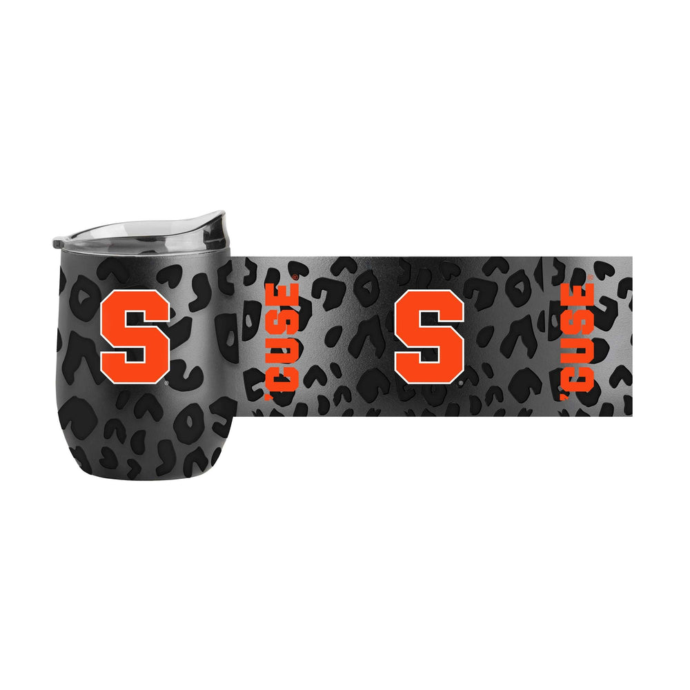 Syracuse Leopard 16oz Black Powdercoat Curved Beverage - Logo Brands - Flyclothing LLC