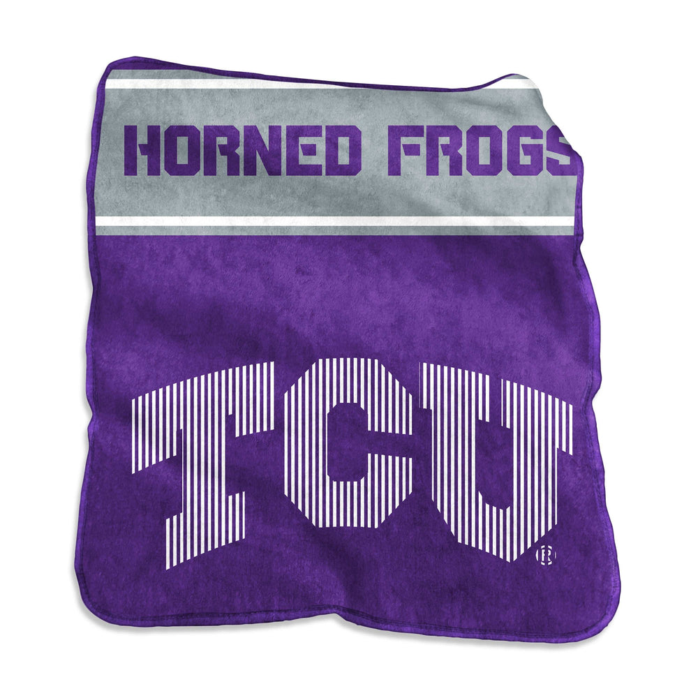 TCU 60x80 Raschel Blanket - Logo Brands - Flyclothing LLC
