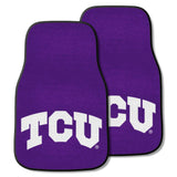 Texas Christian University 2-pc Carpet Car Mat Set - Logo Brands - Flyclothing LLC