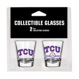 TCU Campus Colors 2oz Letterman Shot Glass 2 Pack - Logo Brands - Flyclothing LLC